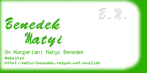 benedek matyi business card